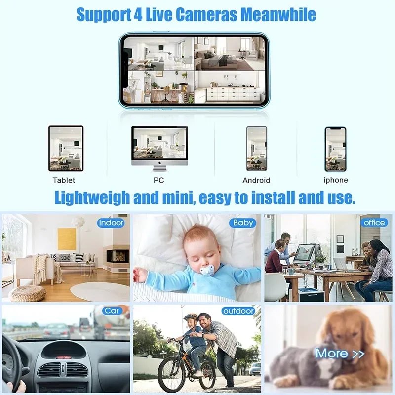 

4K Full HD WiFi Mini Camera Battery Motion Detection IR Night Vision Micro Video Voice Recorder Home Camera APP camera