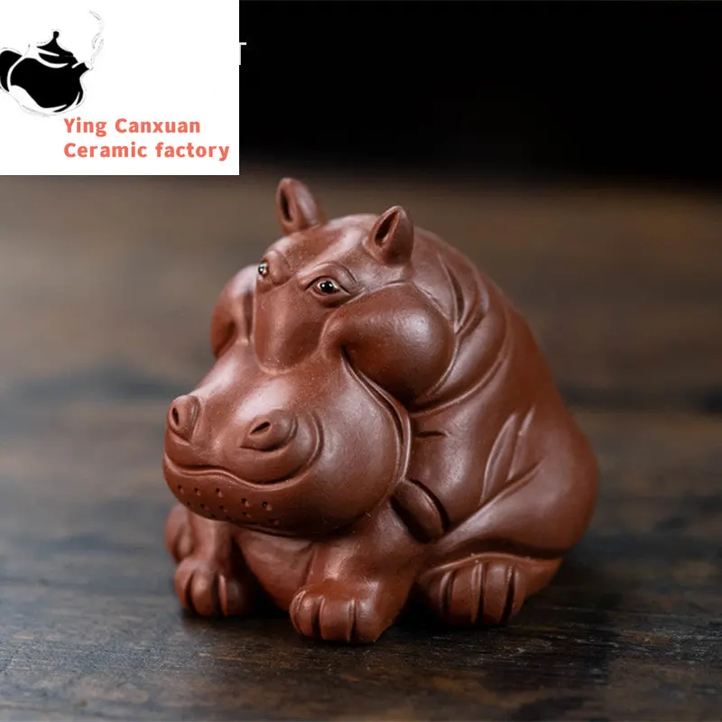 Yixing Purple Clay Tea Pet Handmade Hippo Statue Lucky Tea Figurine Ornaments Sculpture Crafts Chinese Tea Set Decoration Gifts
Yixing Purple Clay Tea Pet Handmade Hippo Statue Lucky Tea Figurine Ornaments Sculpture Crafts Chinese Tea Set Decoration Gifts