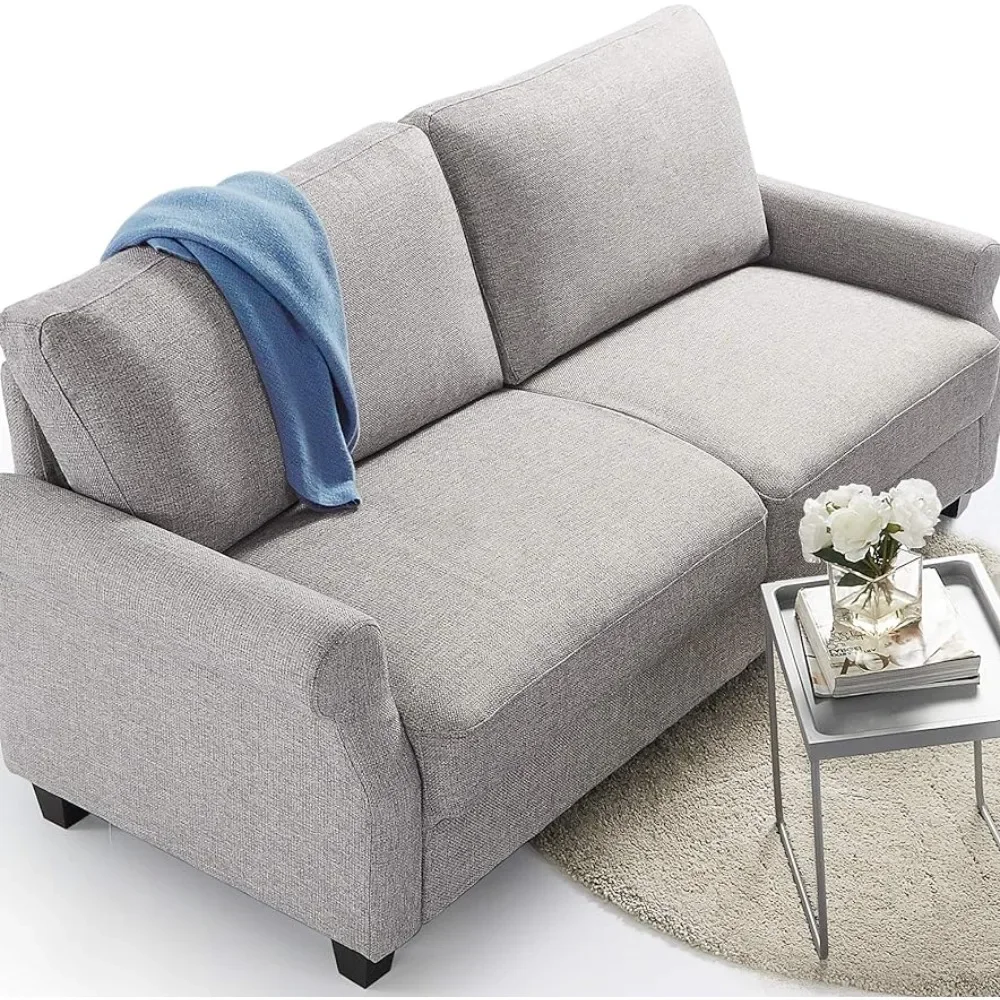 

Мягкий серый диван без инструментов, диван из полиэстерной ткани, подходит для диванов в небольших пространствах