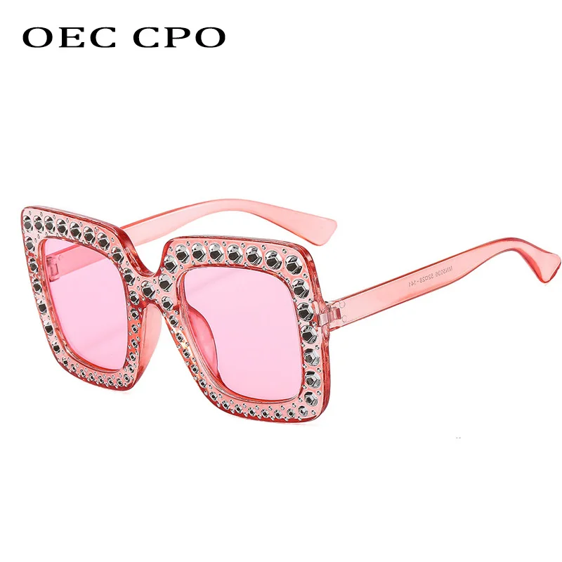

Oversized Square Shiny Sunglasses for Men Women 2023 Fashion Punk Sun Glasses Female Vintage Shades Eyewear Trends Goggle Oculos