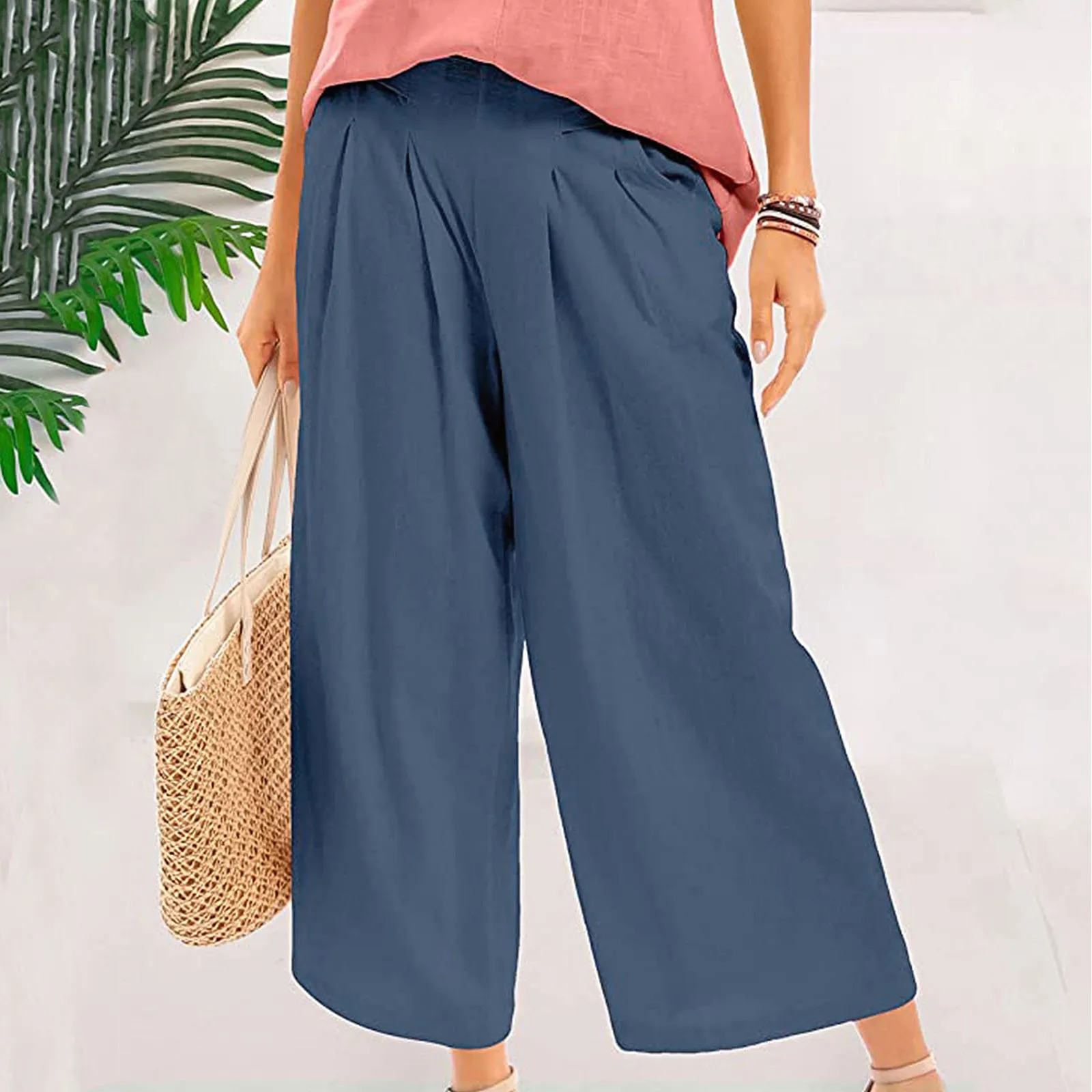 Cotton Linen Cropped Trousers Solid Color Pants Loose Pantalettes Breathable High Waist Women Pants Elegant Outfits Pantalon
Cotton Linen Cropped Trousers Solid Color Pants Loose Pantalettes Breathable High Waist Women Pants Elegant Outfits Pantalon