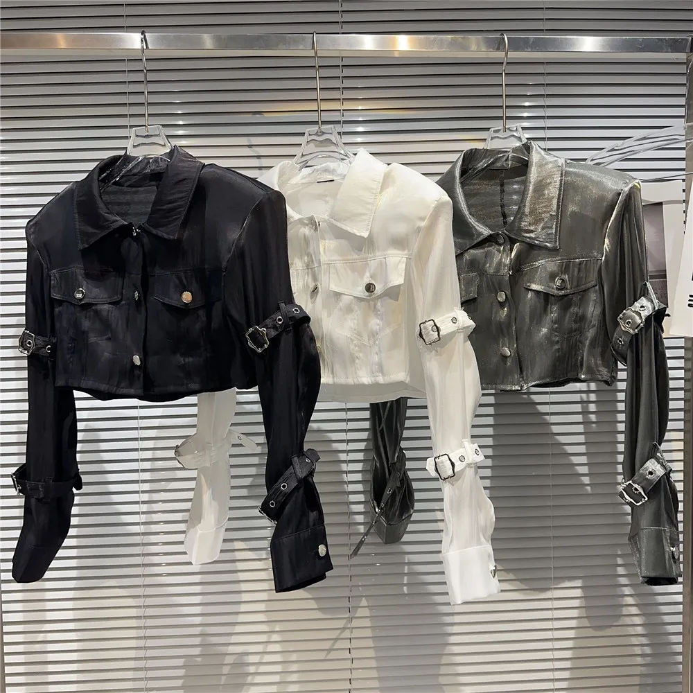 2023 Summer New Fashion Sexy Belt Bandage Long Sleeve Cropped Jacket for Women Sun-proof Mesh Short Coat Female Y4115
2023 Summer New Fashion Sexy Belt Bandage Long Sleeve Cropped Jacket for Women Sun-proof Mesh Short Coat Female Y4115