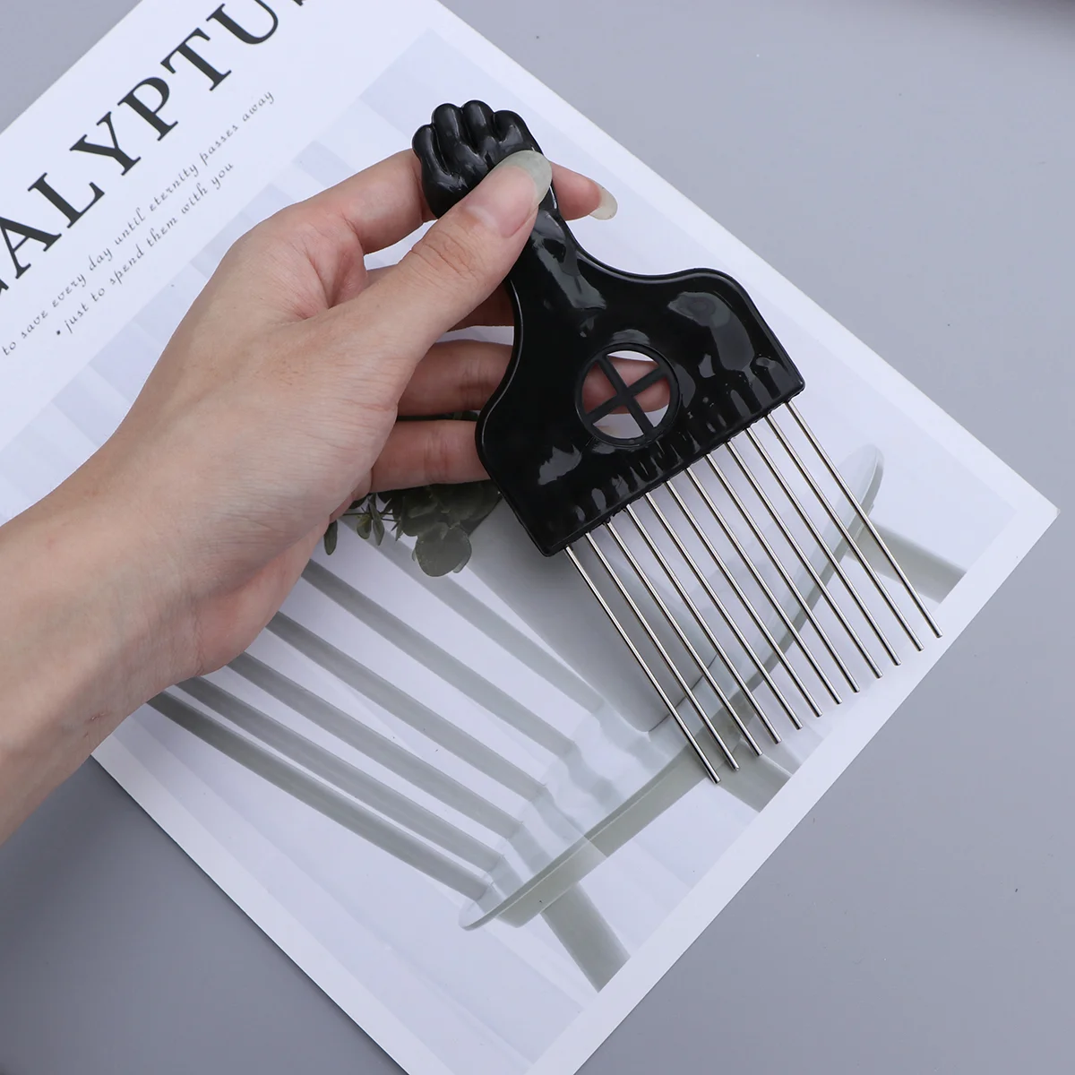 Hair Detangler Rake Brush Comb Slick Hairbrush Wide Tooth Hairdressing Detangling
Hair Detangler Rake Brush Comb Slick Hairbrush Wide Tooth Hairdressing Detangling