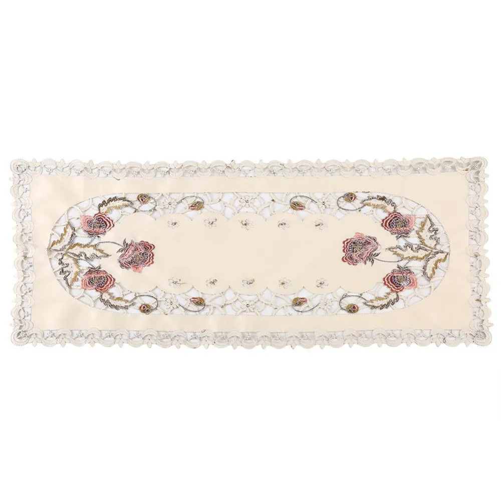 Stain Resistant And Washable Embroidered Tablecloth Lace Mat Decoration Cover Satin Fabric Protective For Wedding Parties
Stain Resistant And Washable Embroidered Tablecloth Lace Mat Decoration Cover Satin Fabric Protective For Wedding Parties