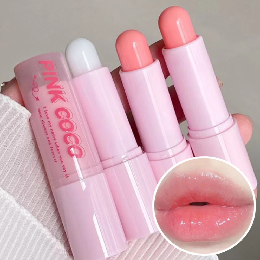 

Changing Color Lip Balm Anti-Drying Long Lasting Moisturizing Nourishing Lipstick Repairing Lip Line Coconut Colorless Lip Balm