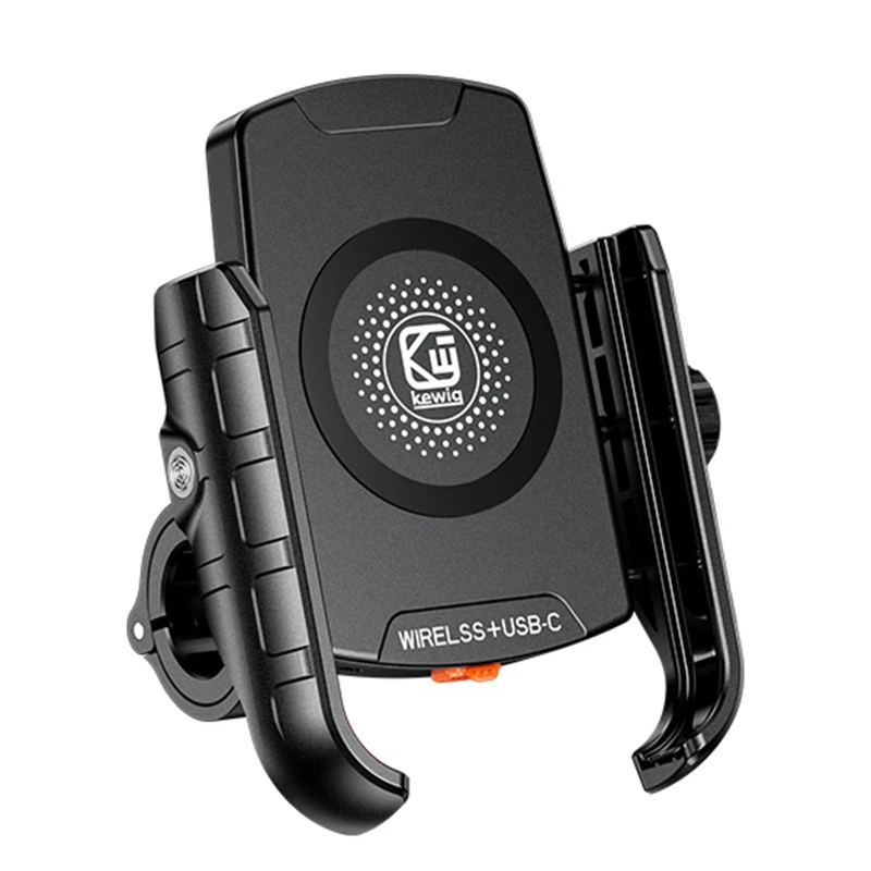 Противоскользящее крепление для телефона на мотоцикле 53CC с беспроводным зарядным устройством и зарядным портом