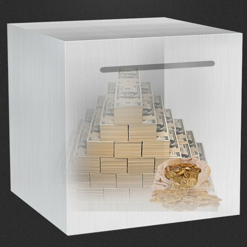 Stainless Steel Piggy Bank Saving Papper Money Adult Kids Hidden Storage Anti Fall Large Capacity Money Box No Out Counter Home
Stainless Steel Piggy Bank Saving Papper Money Adult Kids Hidden Storage Anti Fall Large Capacity Money Box No Out Counter Home