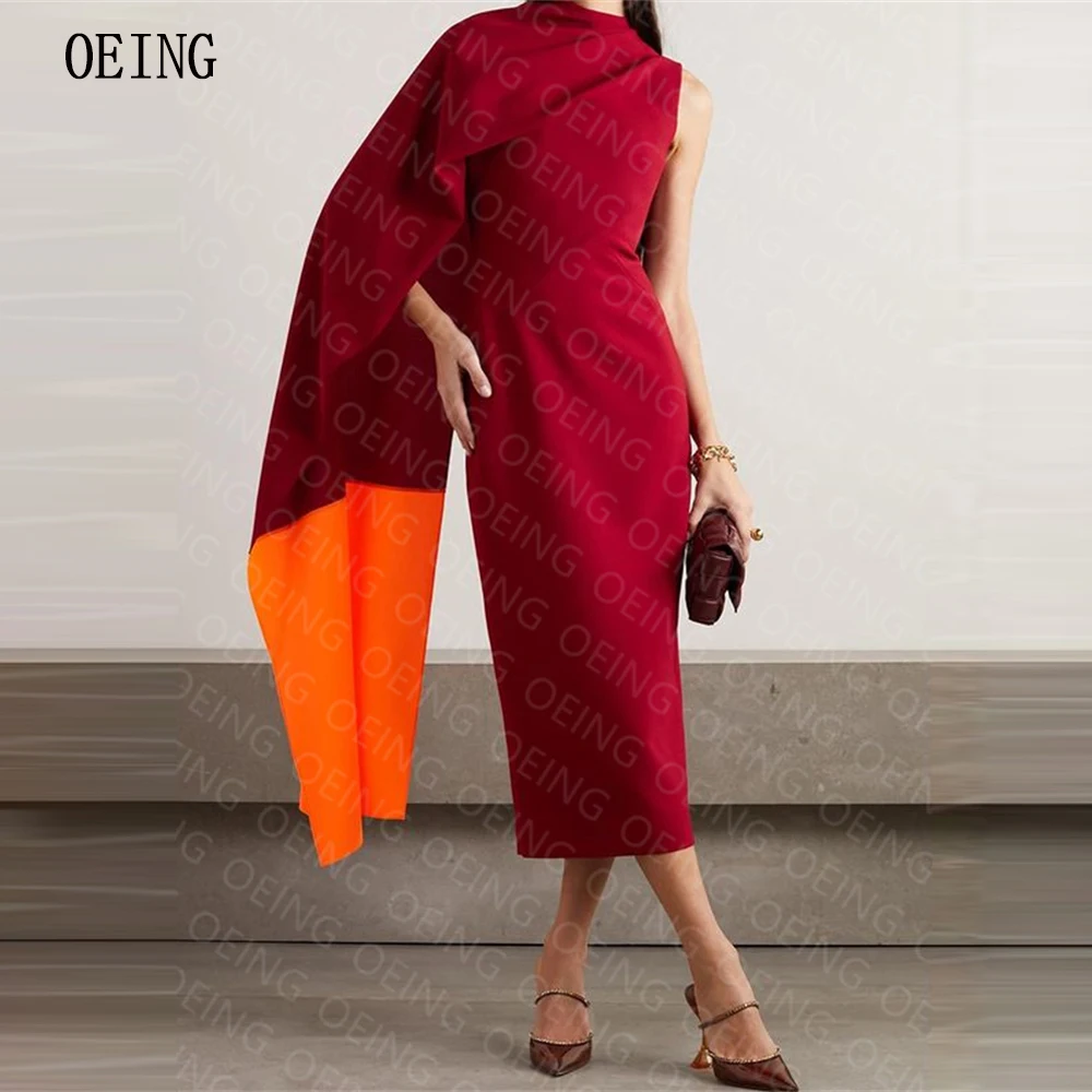 OEING Red And Orange High Neck Sheath Elegant Formal Occasion Party Drersses One Shoulder Zipper Back Saudi Arabic Prom Gown New
OEING Red And Orange High Neck Sheath Elegant Formal Occasion Party Drersses One Shoulder Zipper Back Saudi Arabic Prom Gown New