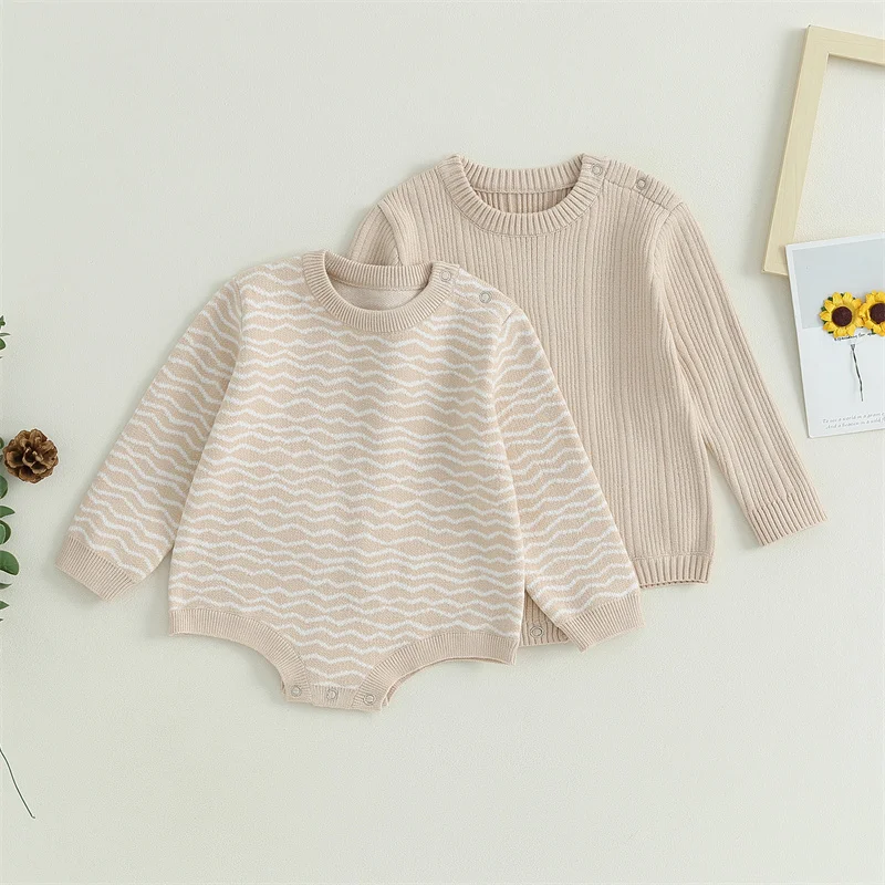 Infant Boys Girls Sweater Rompers Solid/Printed Autumn Winter Clothes Long Sleeve Casual Knitted Jumpsuit for Newborn Baby
Infant Boys Girls Sweater Rompers Solid/Printed Autumn Winter Clothes Long Sleeve Casual Knitted Jumpsuit for Newborn Baby