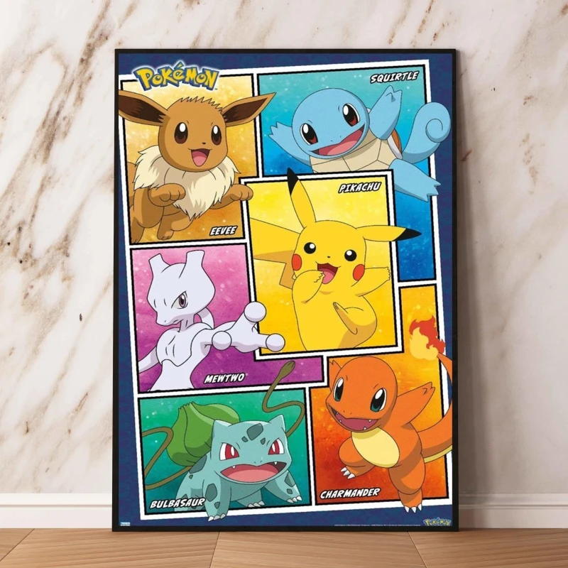 

Anime Character Pictures Pokemon Pikachu Eevee Charmander Bulbasaur Hd Print Art Prints Friends Gifts Classic Poster Toys