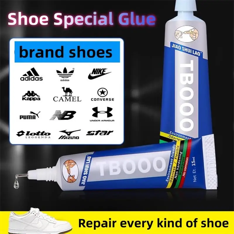 

Shoe Repair Glue Strong Waterproof Adhesive Sneakers JK Sport Leather Shoes For Cobbler Household With Precision Applicator Tip