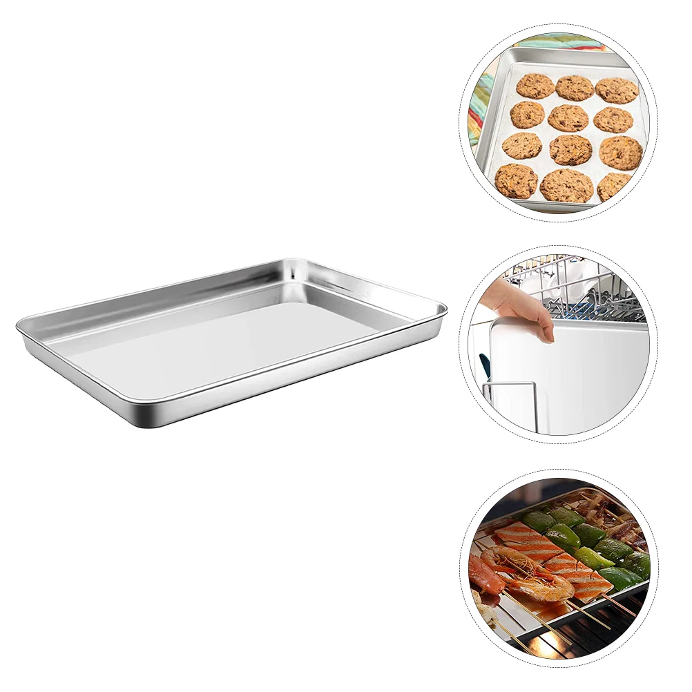 Rectangular Stainless Steel Barbecue Sub Tray Container Storage Keeper Barbecue Tray Practical Restaurant Baking Dish
Rectangular Stainless Steel Barbecue Sub Tray Container Storage Keeper Barbecue Tray Practical Restaurant Baking Dish