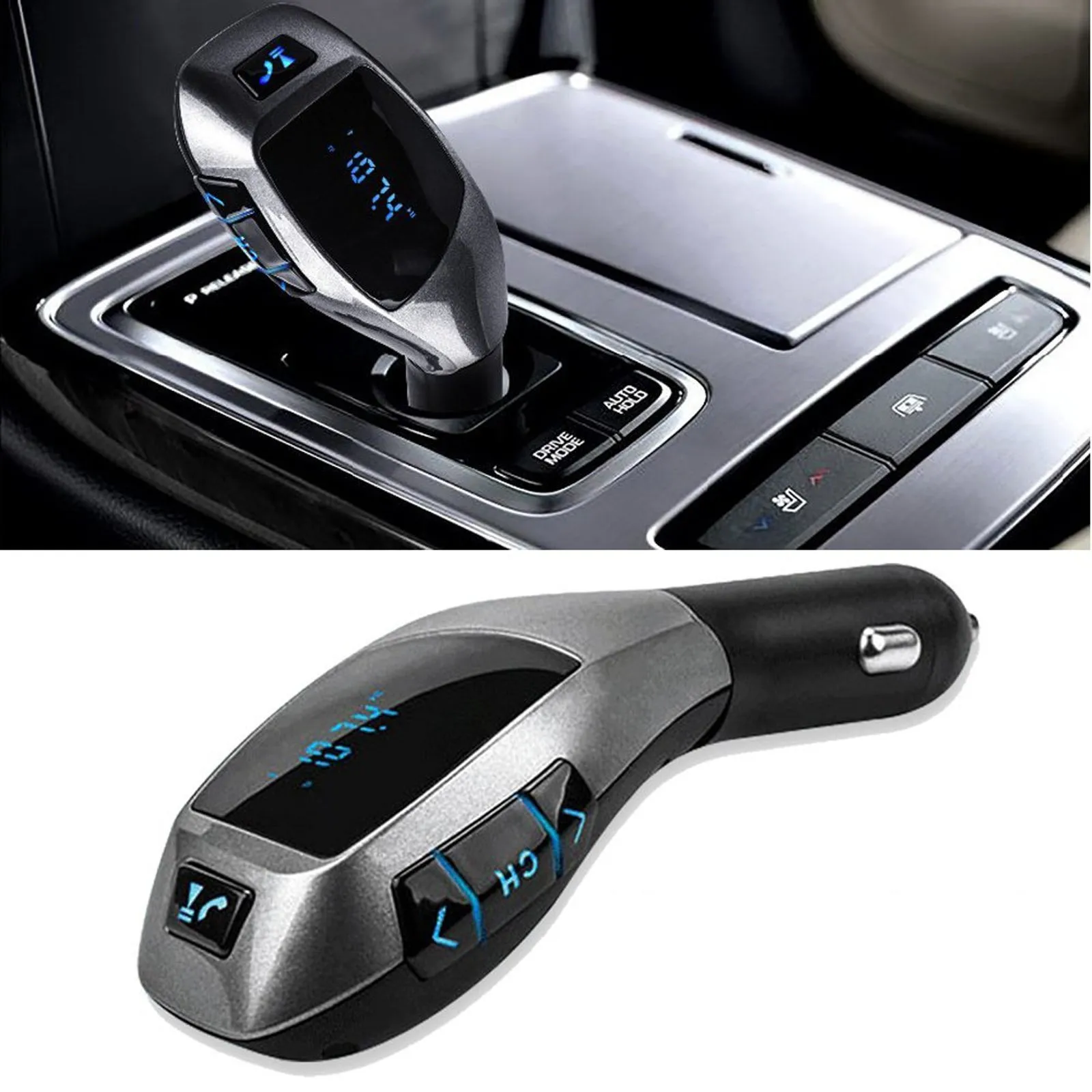 

Fast Charging Bluetooth V3.0 + EDR FM Transmitter Support TF Card Quick Charger Support Mobile's A2DP Function