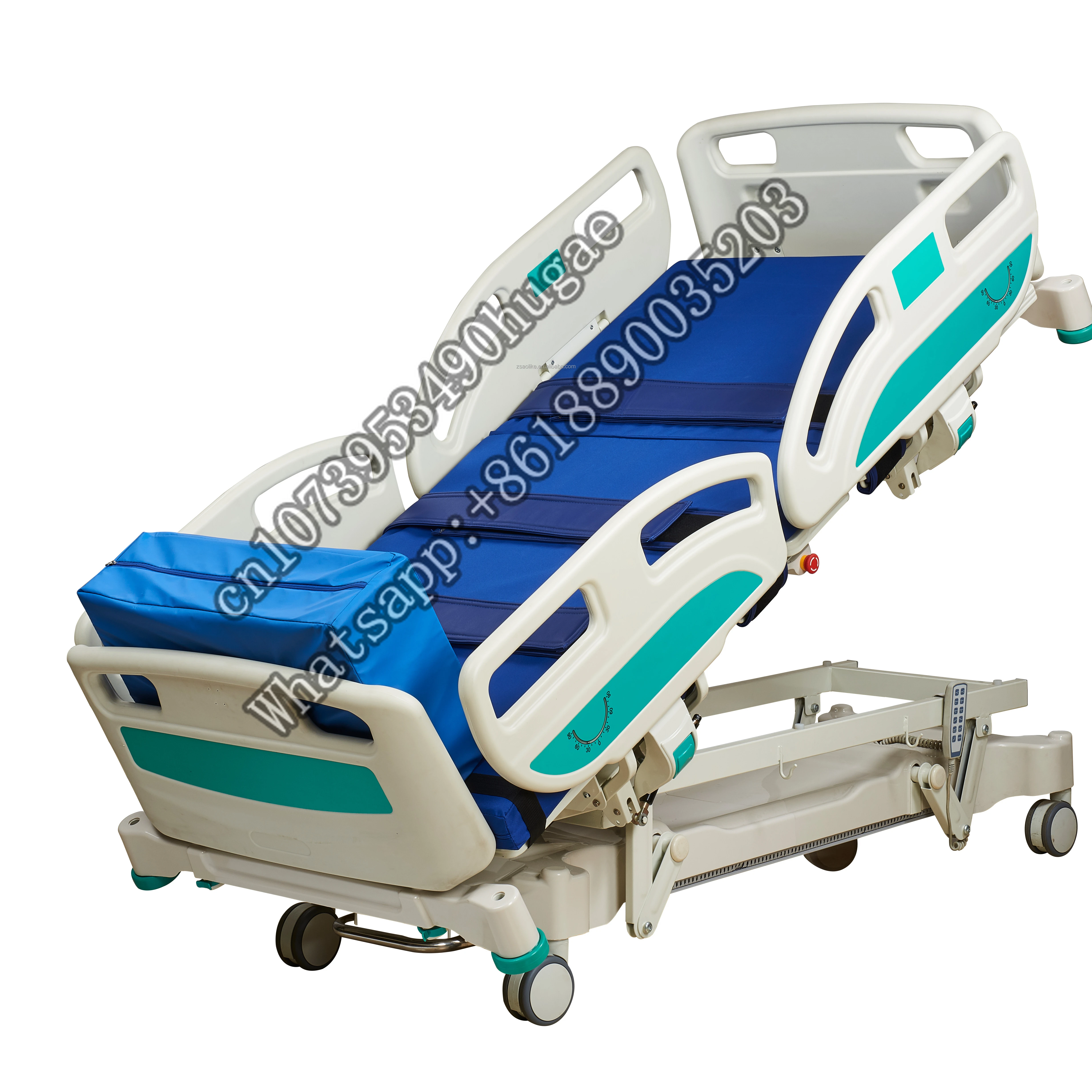 Five function with four corners collision wheel for patient Standing electric hospital bed
Five function with four corners collision wheel for patient Standing electric hospital bed