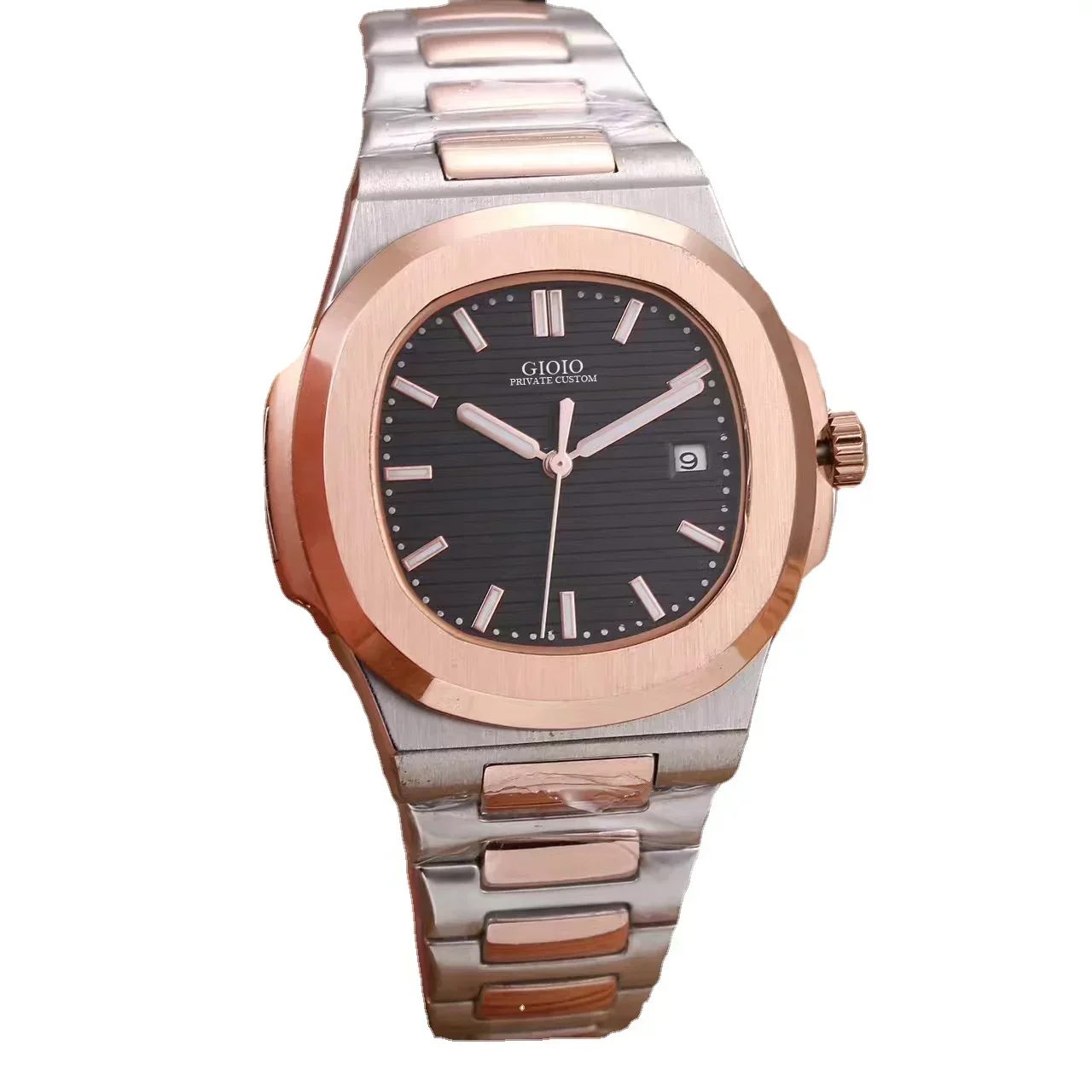 

Luxury New Automatic Watch for Men Mechanical Movement Watches 5711 Nautilus Silver Rose Gold Black Blue Stainless Steel Strap