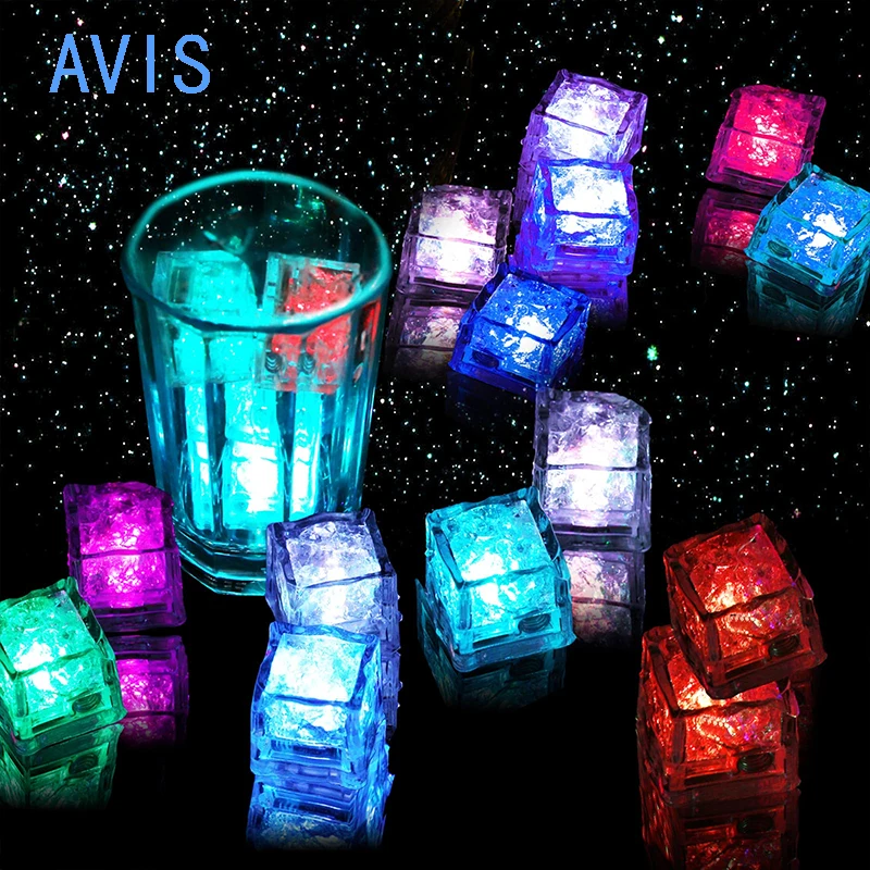 

Light Up Ice Cubes 12Pcs Multi Color Led Ice Cubes for Drinks with Changing Lights Waterproof Reusable Glowing Flashing Ice Cube