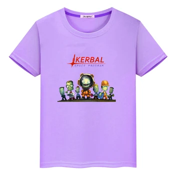 Kerball Raum programm T-Shirts 100% Baumwolle Kawaii Druck T-Shirt niedlichen Grafik Cartoon Jungen/Mädchen T-Shirt Kinder Sommer Tops