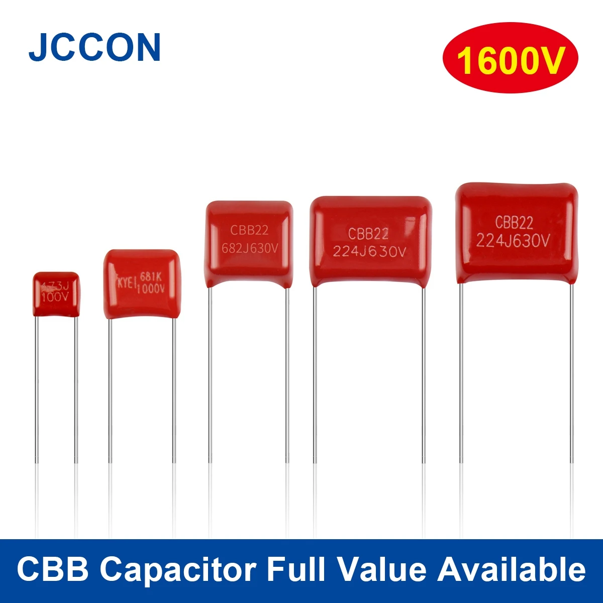 10Pcs 1600V CBB Polypropylene Film Capacitor P15/P20/P30 102 104 105 222 272 331 392 472 474 562 681 822 CBB Capacitors
10Pcs 1600V CBB Polypropylene Film Capacitor P15/P20/P30 102 104 105 222 272 331 392 472 474 562 681 822 CBB Capacitors
