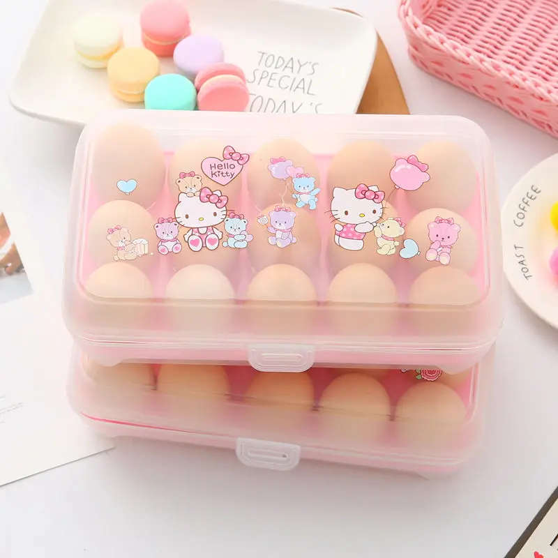 Контейнер для хранения яиц Sanrio с героями мультфильмов Hello Kitty, большая вместимость, защита от падения, милый составной мультяшный контейнер для хранения для холодильника
Контейнер для хранения яиц Sanrio с героями мультфильмов Hello Kitty, большая вместимость, защита от падения, милый составной мультяшный контейнер для хранения для холодильника