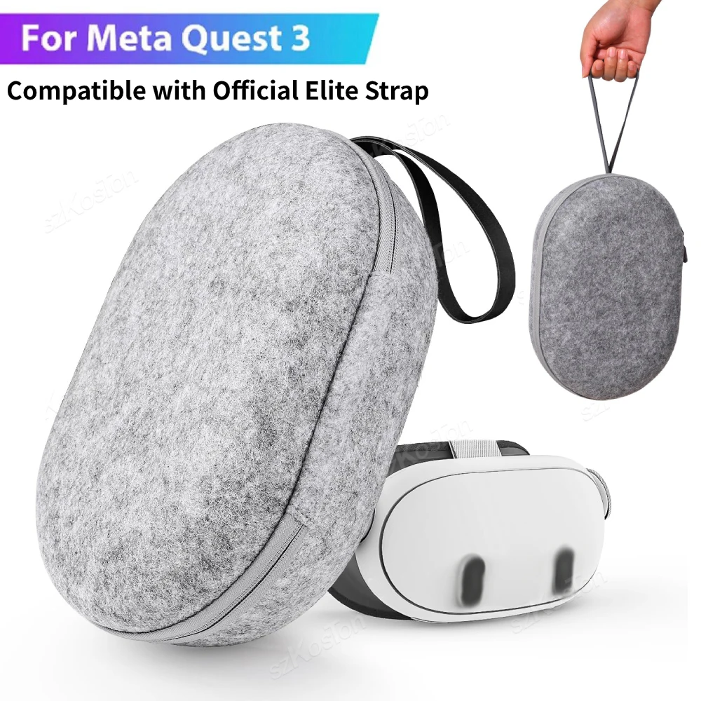 Official Elite Strap Storage Bag for Meta Quest 3 Carrying Case VR Headset EVA Portable Travel Box for Meta Quest 3 Accessories
Official Elite Strap Storage Bag for Meta Quest 3 Carrying Case VR Headset EVA Portable Travel Box for Meta Quest 3 Accessories