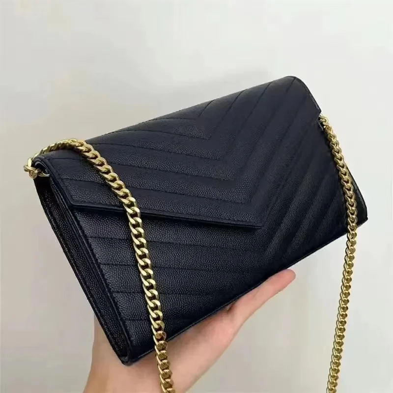 

2024 New Fashion genuine Leather Shoulder Bag Square flap Women's bag Designer Brand Handbag Classic Y Cross-Body Bag