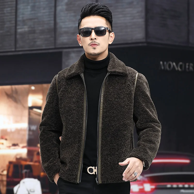 Мужская куртка с овчиной, короткая Двусторонняя приталенная куртка из натурального меха, A358, Осень-зима 2022
Мужская куртка с овчиной, короткая Двусторонняя приталенная куртка из натурального меха, A358, Осень-зима 2022