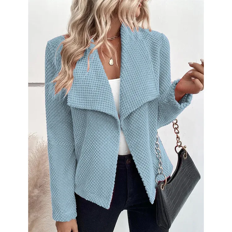 2023 Autumn Winter New Simple Solid Color Women Long Sleeve Jacket Fashion Large Polo Neck Short Female Coat
2023 Autumn Winter New Simple Solid Color Women Long Sleeve Jacket Fashion Large Polo Neck Short Female Coat