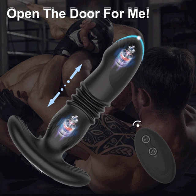 Vibromasseur gode de poussée pour hommes, gros plug anal, vibromasseur anal, télécommande, masseur de prostate masculin, jouet sexuel pour l\'anus, mastyellar ator, gay 2