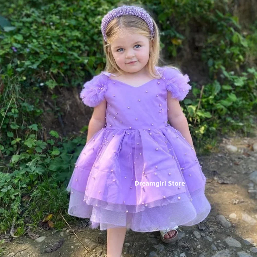 Dreamgirl Purple A-Line Flower Girl Dresses Kids V-Neck Pageant Dress Kids Pearls Princess Dress Ruffles Birthday Party Dress
Dreamgirl Purple A-Line Flower Girl Dresses Kids V-Neck Pageant Dress Kids Pearls Princess Dress Ruffles Birthday Party Dress