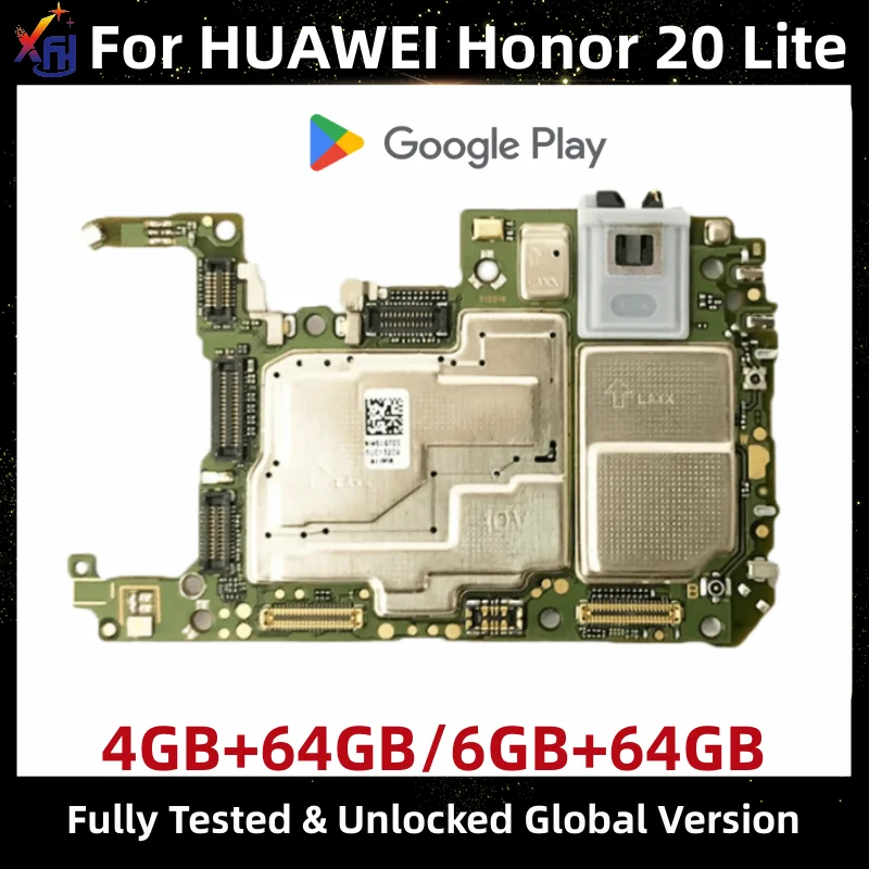 Motherboard for HUAWEI Honor 20 Lite, 64GB, 128GB, Global Version, Original Unlocked Mainboard, with Kirin 710 Processor
Motherboard for HUAWEI Honor 20 Lite, 64GB, 128GB, Global Version, Original Unlocked Mainboard, with Kirin 710 Processor