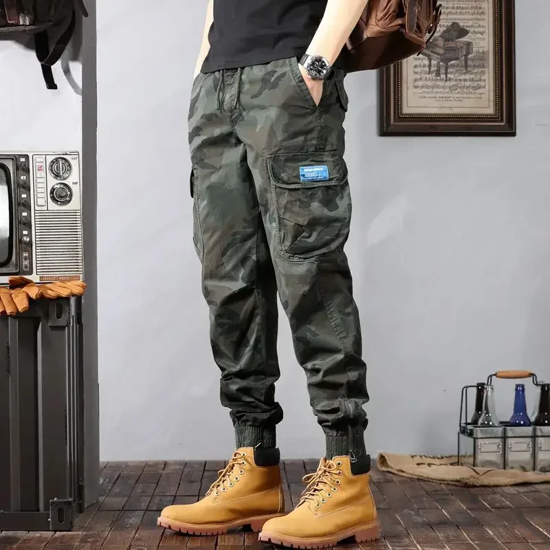 

Multi Pocket Khaki Multipockets Men's Cargo Pants Outdoor Camo Autumn Hiking Male Trousers Camouflage Y2k Techwear High Quality