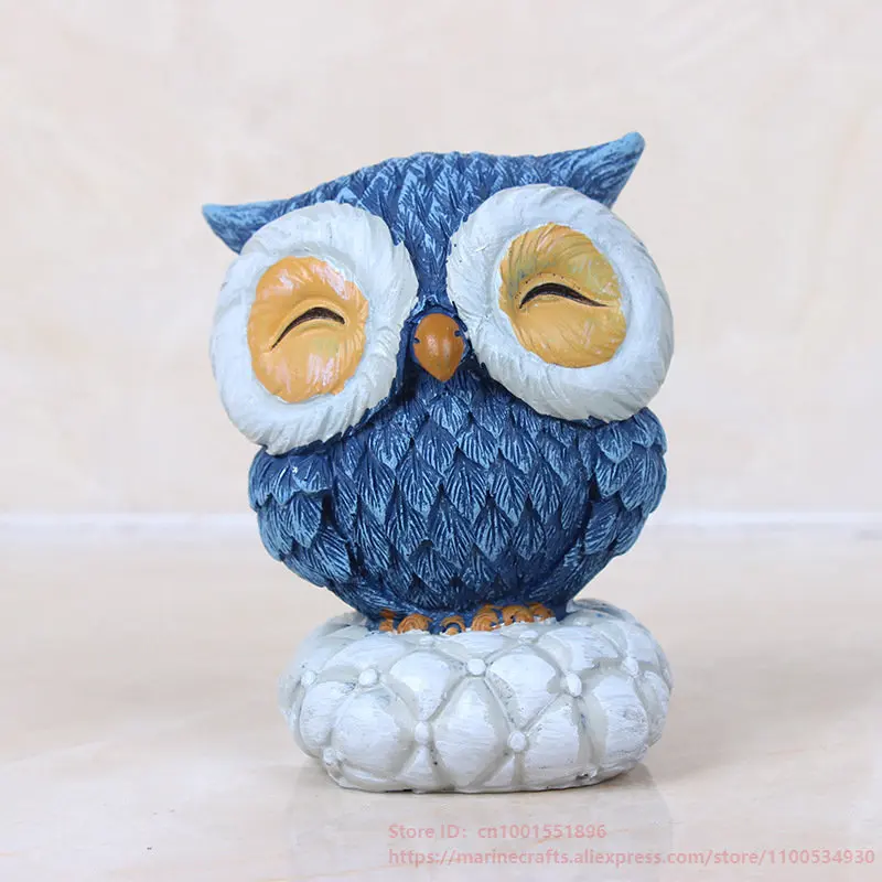 Статуи для дома, фигурки животных, синяя сова, кавайная детская комната, пасторальное украшение из смолы, маленькие аксессуары для украшения дома
Статуи для дома, фигурки животных, синяя сова, кавайная детская комната, пасторальное украшение из смолы, маленькие аксессуары для украшения дома