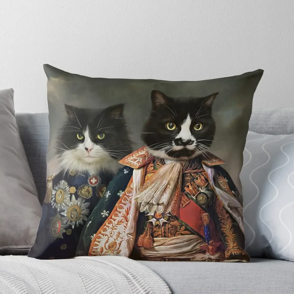 

Cat Portrait - Michael and Hero Throw Pillow Throw Pillow Covers Pillowcase Pillow Covers Decorative