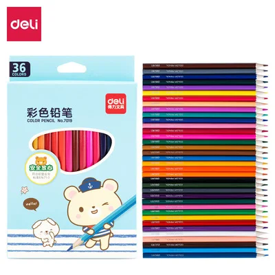 

Deli 7019 Color Pencil / Pen Holder /Students Children /Drawing / Graffiti Filling/Color Lead 36 Colors/Art Pencil