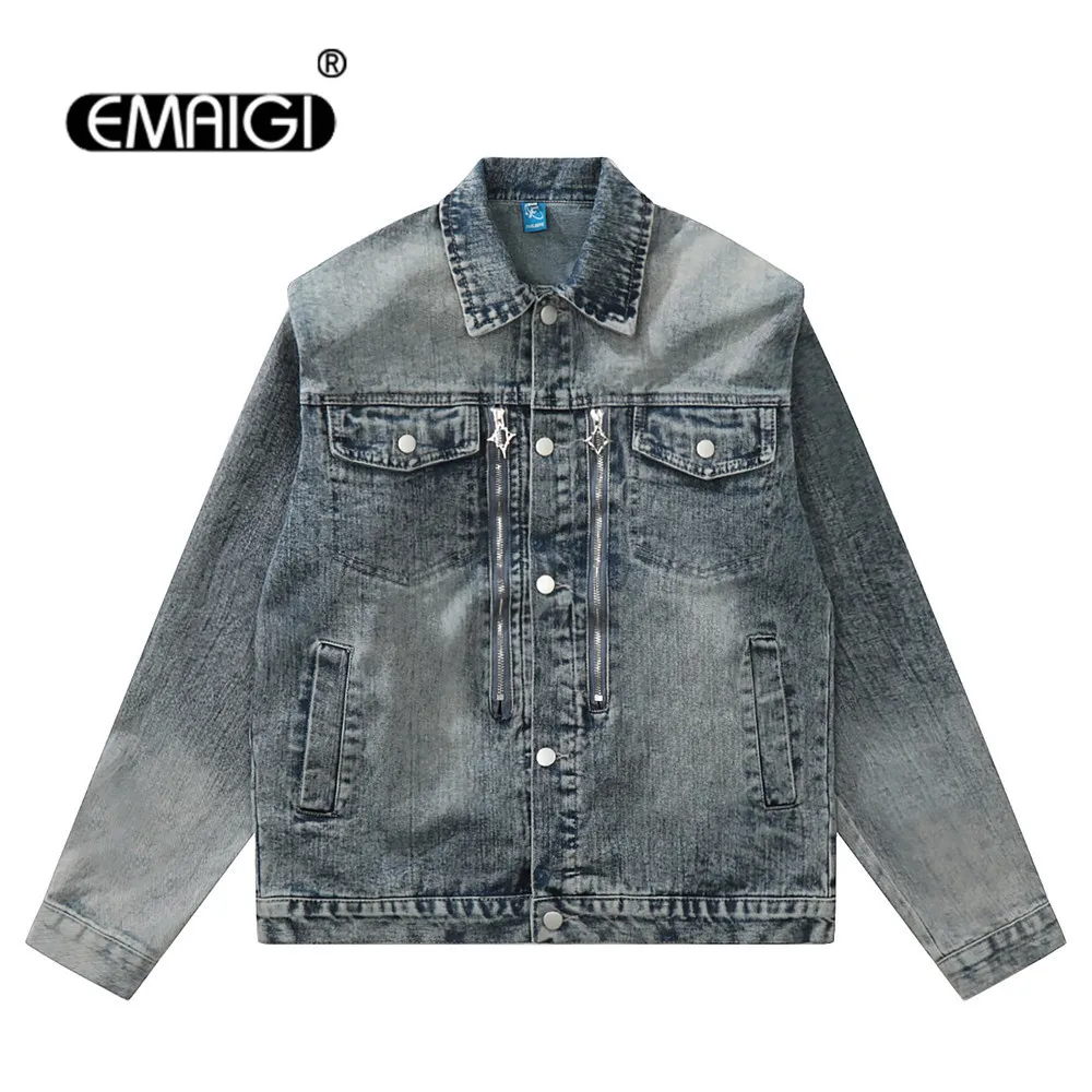 American Vintage Washed Denim Coat Men Streetwear Fashion Hip Hop Loose Casual Zipper Jeans Cargo Jacket Unisex Coat
American Vintage Washed Denim Coat Men Streetwear Fashion Hip Hop Loose Casual Zipper Jeans Cargo Jacket Unisex Coat