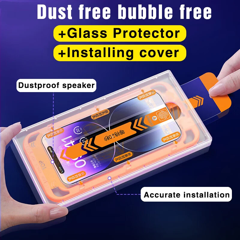 Dust Free Bubble Free Installation Screen Protector For iPhone 15 14 13 12 11 Pro Max Tempered Glass iPhone XS MAX XR 14 15 Plus
Dust Free Bubble Free Installation Screen Protector For iPhone 15 14 13 12 11 Pro Max Tempered Glass iPhone XS MAX XR 14 15 Plus