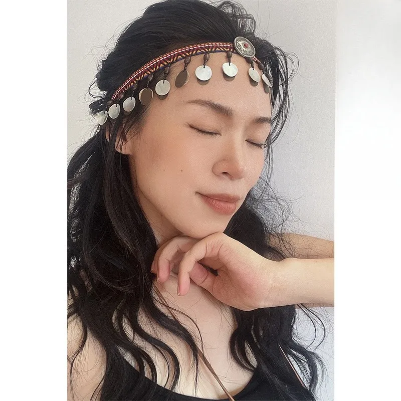 

Retro Bohemian Tibetan Head Accessories Tassel Hair Band Ethnic Style Forehead Chain