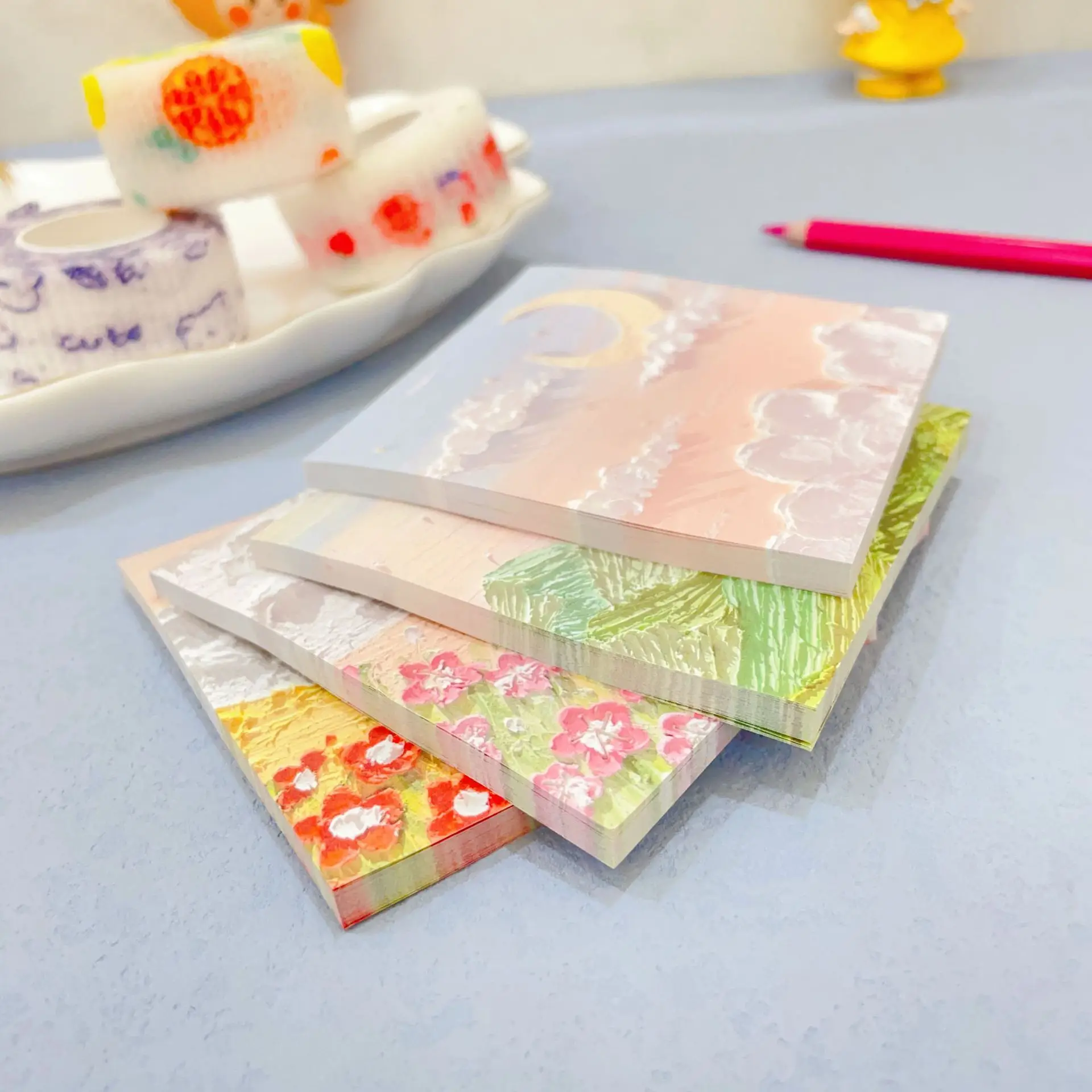 50 pages/set Landscape Oil Paintings Memo Pad Sticky Notes Memo Notebook Stationery School Supplies Kawaii Stationery
50 pages/set Landscape Oil Paintings Memo Pad Sticky Notes Memo Notebook Stationery School Supplies Kawaii Stationery