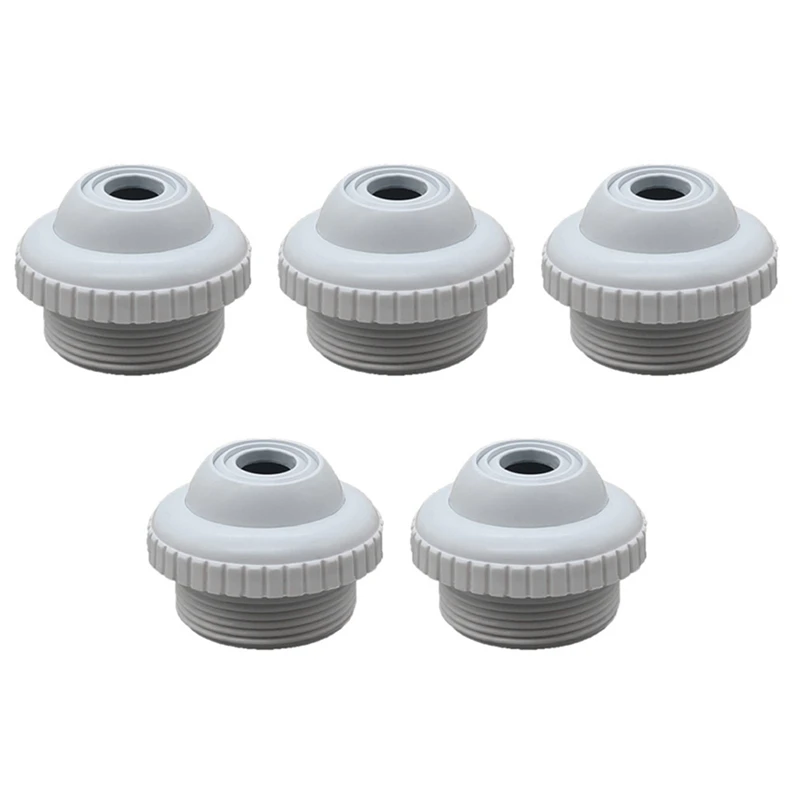 

5X Swimming Pool Spa Return Jet Fitting Massage Nozzle Inlet Outlet Bath Tub Nozzle With Adjustable Jet Eyeball