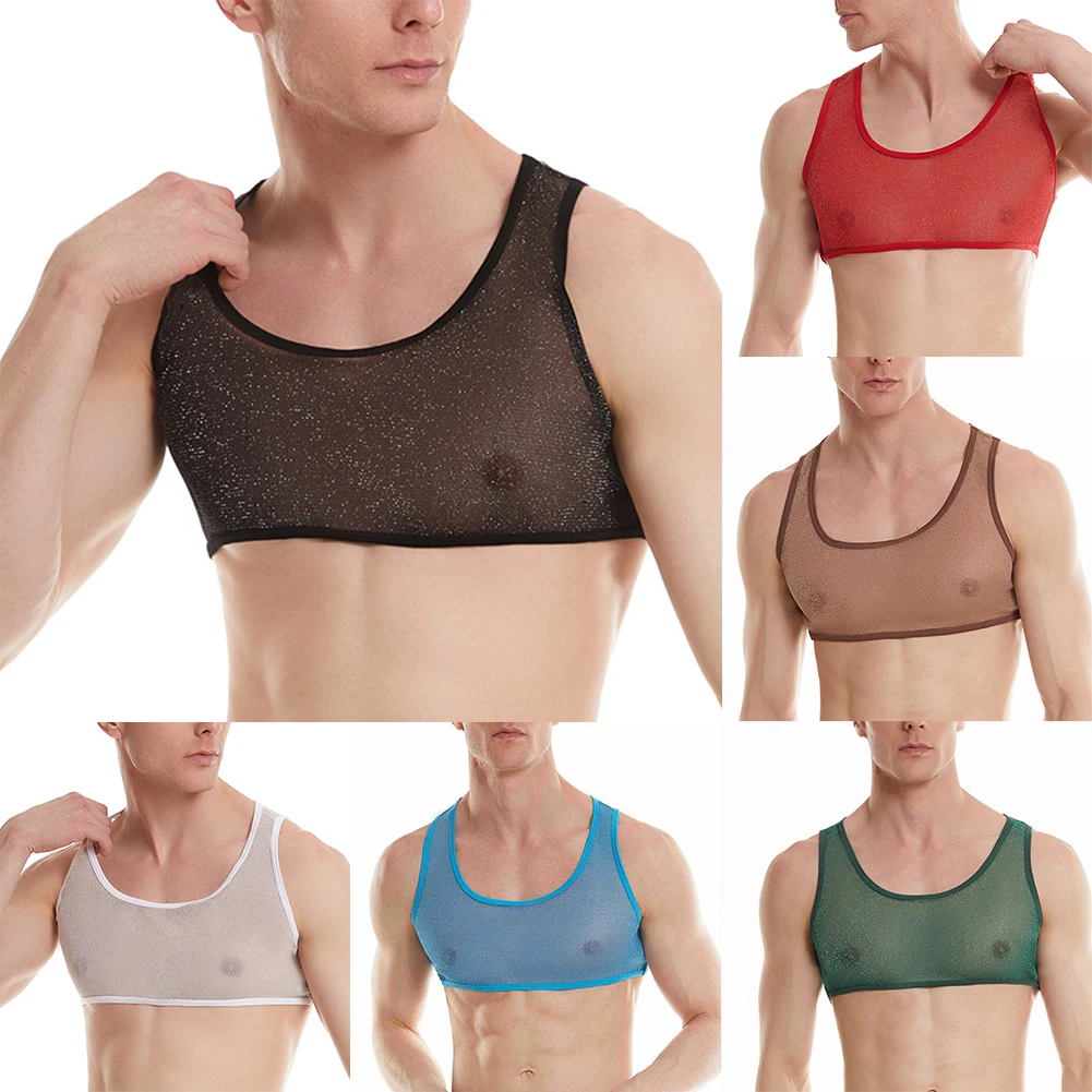 Mens Tank Top See Through Shine Mesh Sleeveless Muscle Undershirt Transparent Sports Workout Vest Wrestling Fitness Crop Tops
Mens Tank Top See Through Shine Mesh Sleeveless Muscle Undershirt Transparent Sports Workout Vest Wrestling Fitness Crop Tops