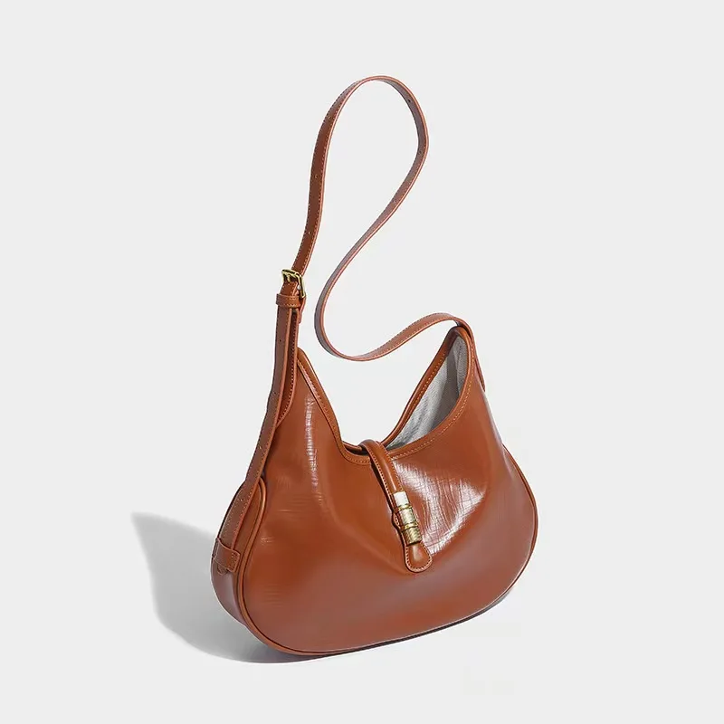 

2024 New Niche Designer Luxury Retro American Saddle Bag Exquisite And Versatile Armpit Bag High-end Casual Simple Shoulder Bag