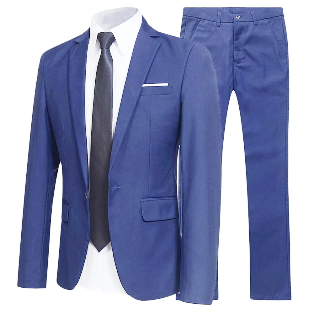 2pcs/set Men's Suit Blazer Solid Color Lapel Slim Fit Tuxedo Suit Jackets Coats And Pants Set Formal Party Business Men Suits
2pcs/set Men's Suit Blazer Solid Color Lapel Slim Fit Tuxedo Suit Jackets Coats And Pants Set Formal Party Business Men Suits