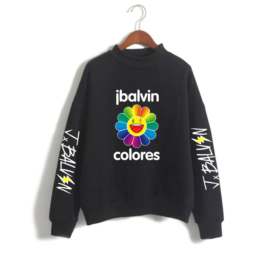 Sıcak satış J BALVIN balıkçı yaka kazak uzun kollu sweatshirt kadınlar/kız Streetwear güneş çiçek renk giysi moda mont 
Sıcak satış J BALVIN balıkçı yaka kazak uzun kollu sweatshirt kadınlar/kız Streetwear güneş çiçek renk giysi moda mont