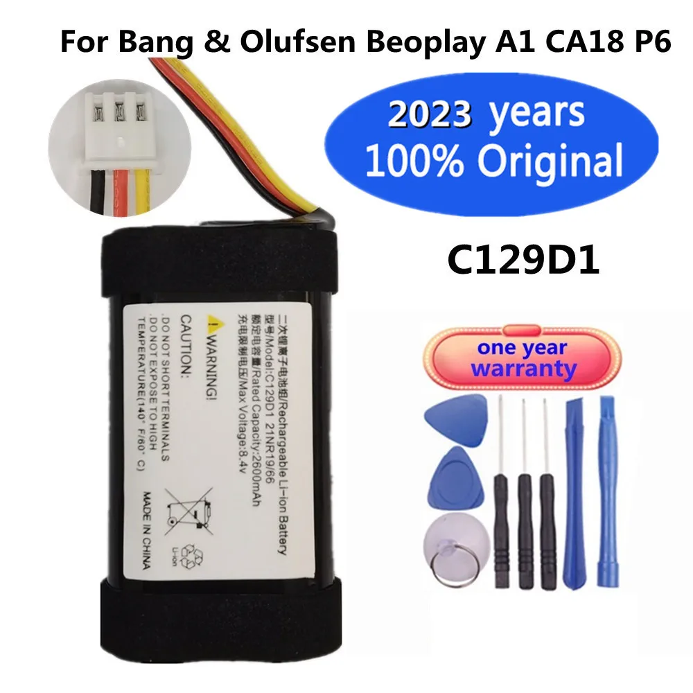 

High Quality 2600mAh Speaker Player Battery C129D1 For Bang & Olufsen BeoPlay A1 CA18 P6 Original Replacement Batteries Bateria
