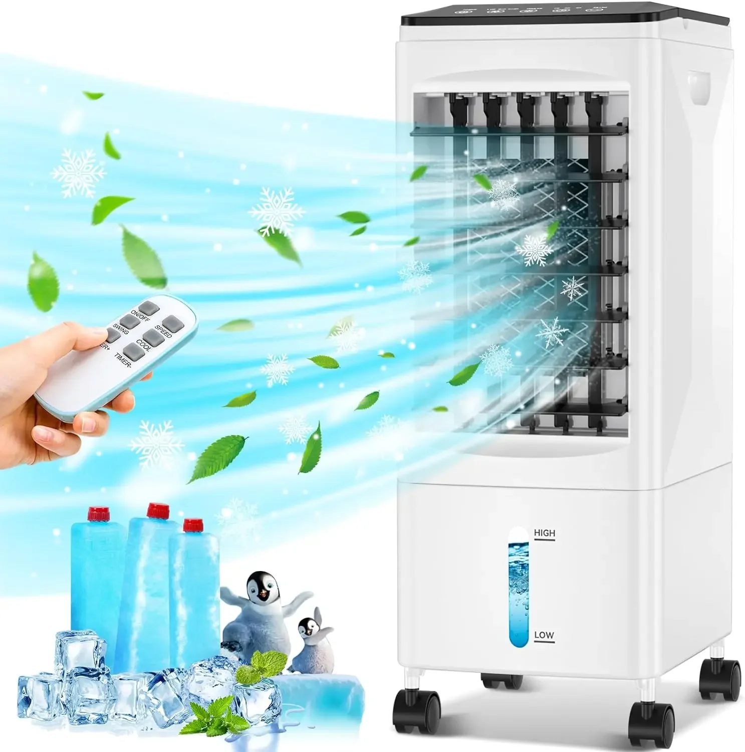 3-IN-1 Powerful Air Conditioners with 3 Adjustable Speeds, Portable 6L Air Conditioner Featuring a 7-Hour Timer, 60° Oscillatio
3-IN-1 Powerful Air Conditioners with 3 Adjustable Speeds, Portable 6L Air Conditioner Featuring a 7-Hour Timer, 60° Oscillatio