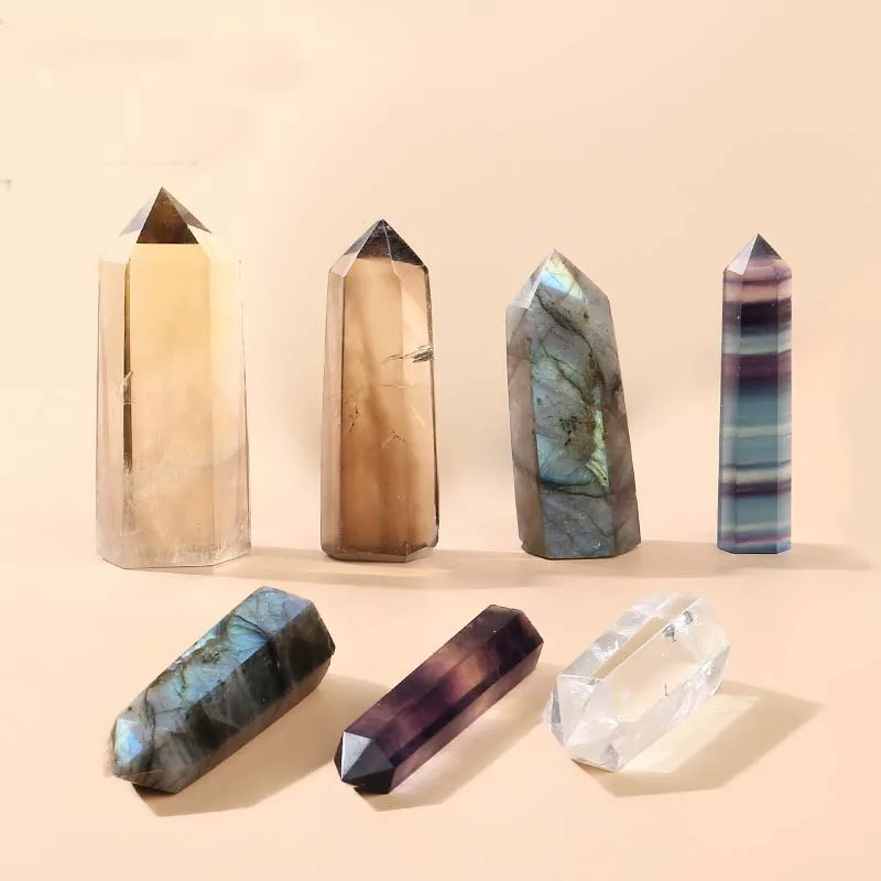 Reiki natural stone hexagon column raw stone grinding single tip healing crystal column crafts Home Office ornaments Decorative
Reiki natural stone hexagon column raw stone grinding single tip healing crystal column crafts Home Office ornaments Decorative