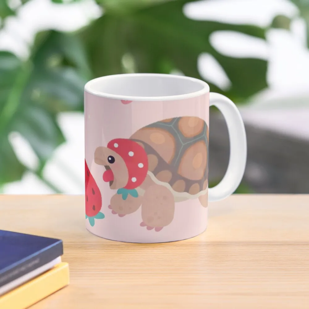 

Tortoises love strawberries Coffee Mug Thermal Customizable Cups Funnys Cute And Different Cups Mug