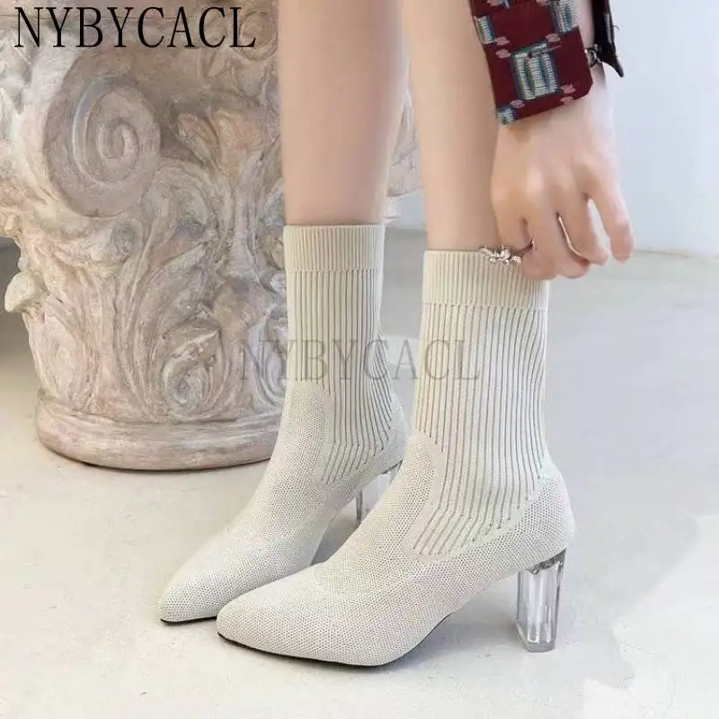 Sexy Sock Boots Knitting Stretch Boots High Heels for Women Fashion Shoes 2023 Spring Autumn Ankle Boots New Female Size 35-40
Sexy Sock Boots Knitting Stretch Boots High Heels for Women Fashion Shoes 2023 Spring Autumn Ankle Boots New Female Size 35-40