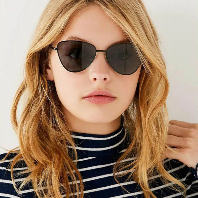 Фото Женские 90s треугольные солнечные очки небольшой солнцезащитные &quotкошачий
