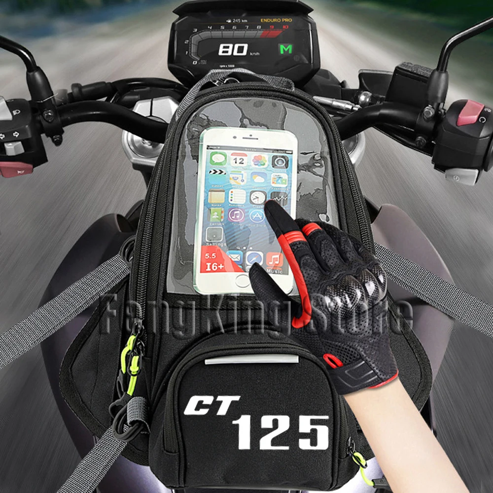 

Motorcycle Magnetic Bag Riding Bag Navigation Fuel Tank Bag Large Screen For HONDA CT125 CT 125